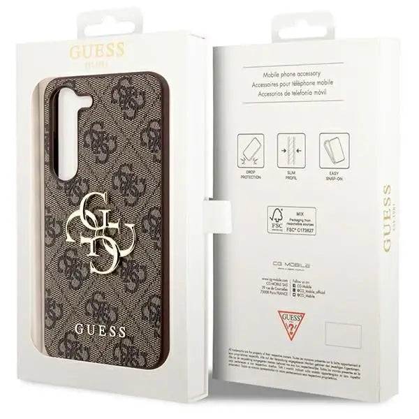 Guess GUHCS23S4GMGBR S23 S911 brown/brown hardcase 4G Big Metal Logo - Cell phone cases and covers<<<HurtelXML