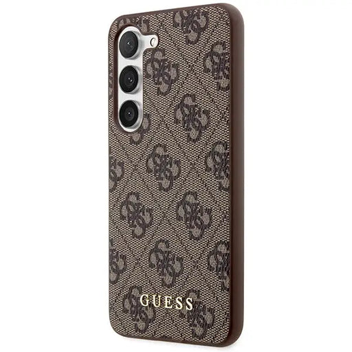 Guess GUHCS23SG4GFBR S23 S911 brown/brown hard case 4G Metal Gold Logo - Cell phone cases and covers<<<HurtelXML