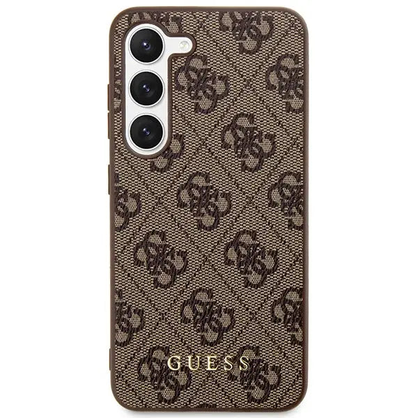 Guess GUHCS23SG4GFBR S23 S911 brown/brown hard case 4G Metal Gold Logo - Cell phone cases and covers<<<HurtelXML