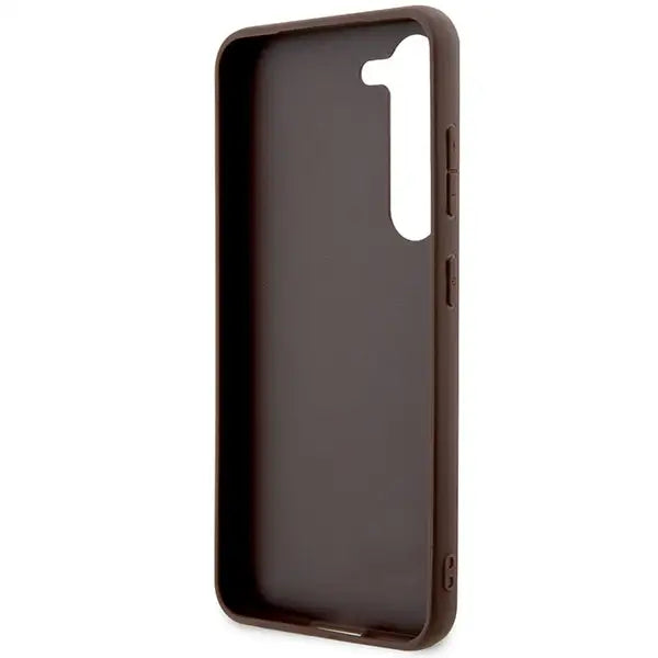 Guess GUHCS23SG4GFBR S23 S911 brown/brown hard case 4G Metal Gold Logo - Cell phone cases and covers<<<HurtelXML