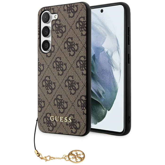 Guess GUHCS23SGF4GBR S23 S911 brown/brown hardcase 4G Charms Collection - Cell phone cases and covers<<<HurtelXML