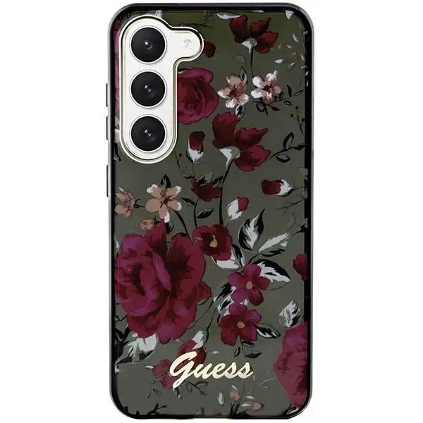 Guess GUHCS23SHCFWSA S23 S911 green/kaki hardcase Flower Collection - Cell phone cases and covers<<<HurtelXML