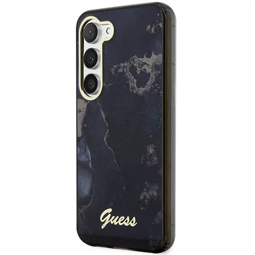 Guess GUHCS23SHTMRSK S23 S911 black/black hardcase Golden Marble Collection - Cell phone cases and covers<<<HurtelXML