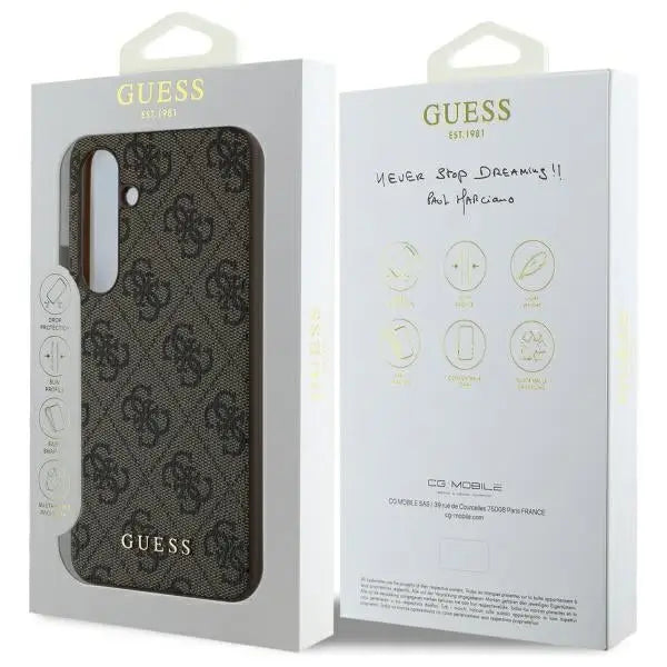 Guess GUHCS24FEGF4GBR S24 FE S721 brown/brown hardcase 4G Charms Collection - Cell phone cases and covers<<<HurtelXML