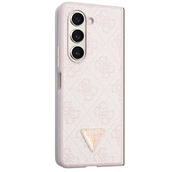 Guess GUHCZFD5P4TDPP F946 Z Fold5 case - pink Leather 4G Triangle Strass - Cell phone cases and covers<<<HurtelXML
