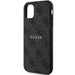 Guess GUHMN61G4GFRK iPhone 11 6.1’’ / Xr black/black hardcase 4G Collection Leather Metal Logo MagSafe - Cell phone