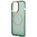 Guess GUHMP13LHTCMA iPhone 13 Pro / 13 6.1’’ green/khaki hard case Gold Outline Translucent MagSafe - Cell phone cases