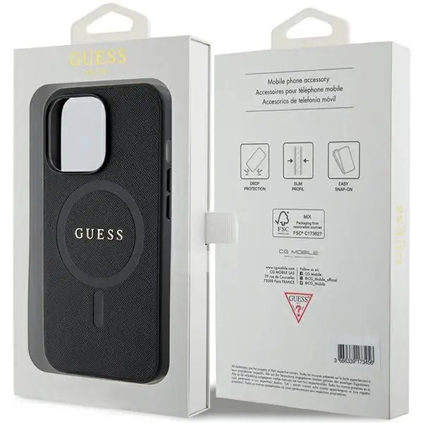 Guess GUHMP13LPSAHMCK case for iPhone 13 Pro / 13 - black Saffiano MagSafe - Cell phone cases and covers<<<HurtelXML