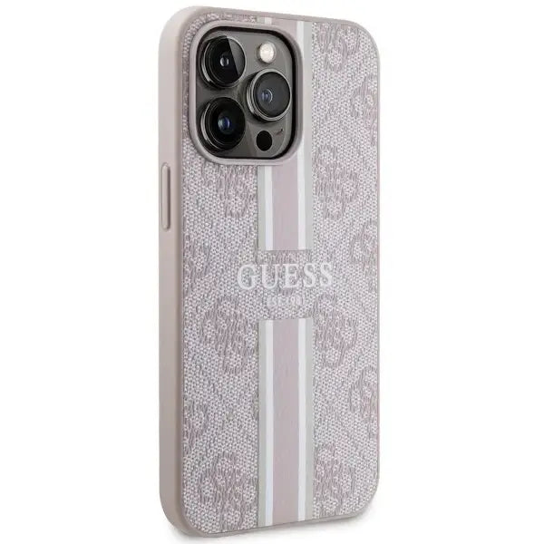 Guess GUHMP13XP4RPSP iPhone 13 Pro Max 6.7’’ pink/pink hardcase 4G Printed Stripes MagSafe - Cell phone cases