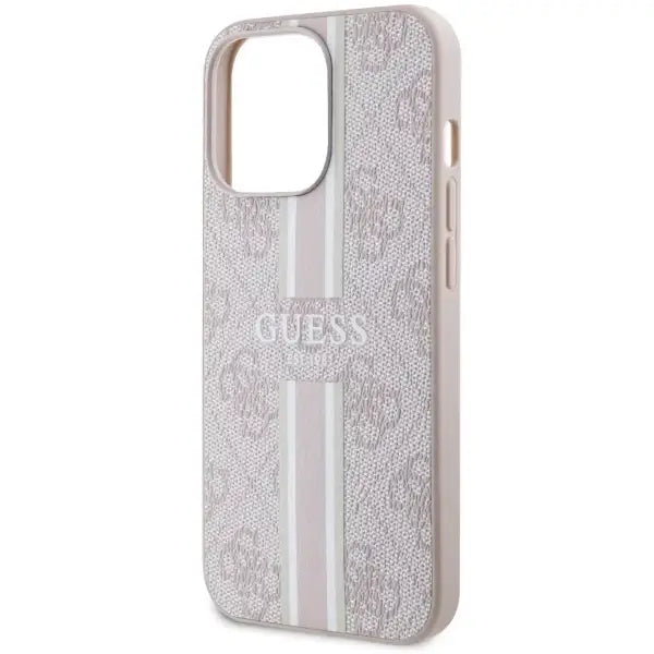 Guess GUHMP13XP4RPSP iPhone 13 Pro Max 6.7’’ pink/pink hardcase 4G Printed Stripes MagSafe - Cell phone cases