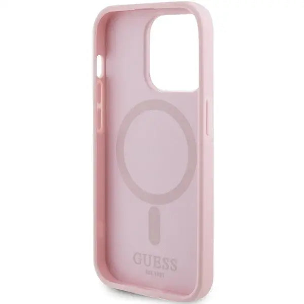 Guess GUHMP13XPSAHMCP case for iPhone 13 Pro Max - pink Saffiano MagSafe - Cell phone cases and covers<<<HurtelXML