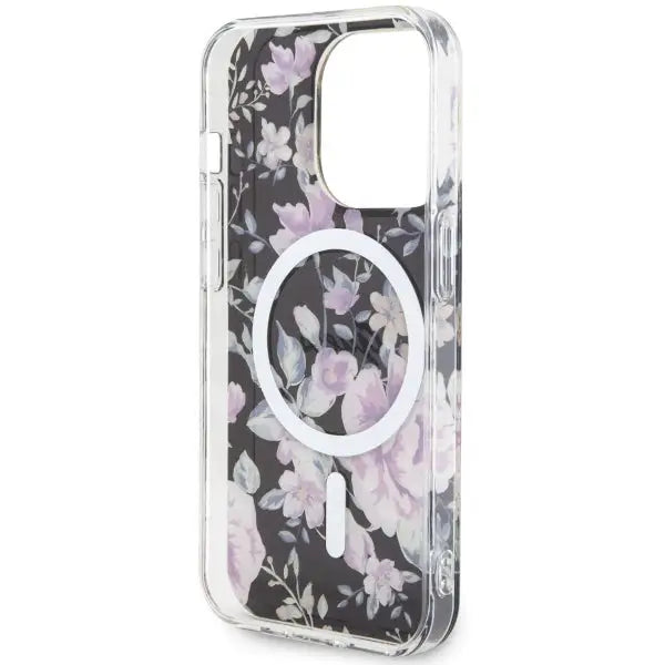 Guess GUHMP14LHCFWSK iPhone 14 Pro 6.1’’ black/black hardcase Flower MagSafe - Cell phone cases and covers<<<HurtelXML