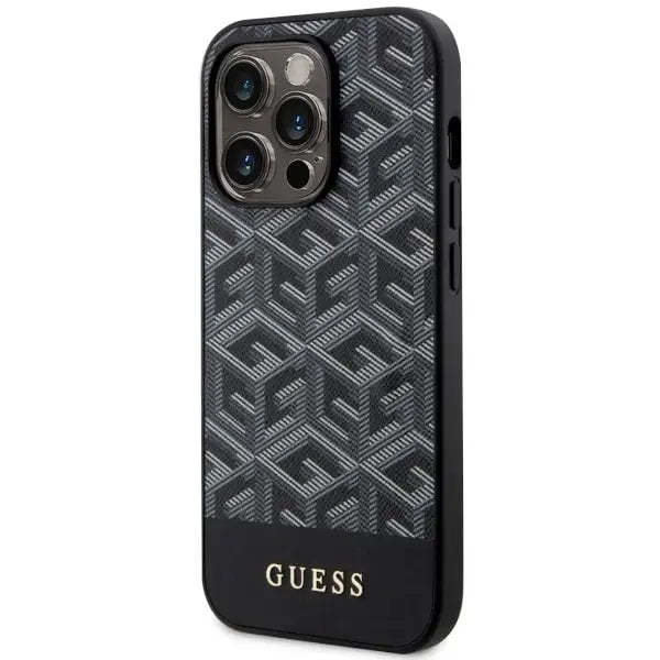 Guess GUHMP14LHGCFSEK iPhone 14 Pro 6.1’’ black/black hardcase GCube Stripes MagSafe - Cell phone cases