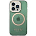 Guess GUHMP14LHTCMA iPhone 14 Pro 6.1’’ green/khaki hard case Gold Outline Translucent MagSafe - Cell phone cases