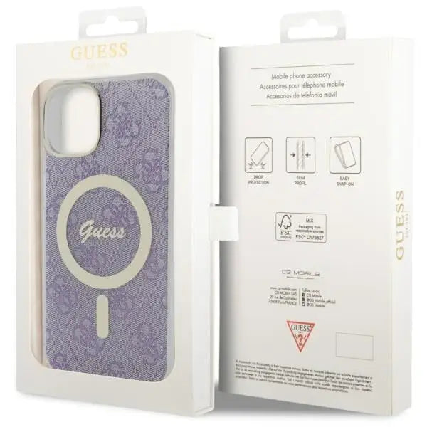 Guess GUHMP14MH4STU iPhone 14 Plus 6.7’’ purple/purple hardcase 4G MagSafe - Cell phone cases and covers<<<HurtelXML