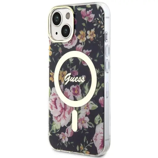 Guess GUHMP14MHCFWSK iPhone 14 Plus 6.7’’ black/black hardcase Flower MagSafe - Cell phone cases and covers<<<HurtelXML