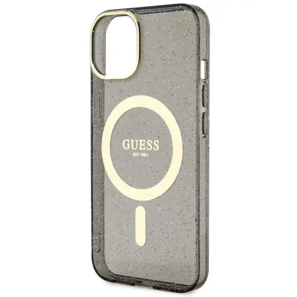 Guess GUHMP14MHCMCGK iPhone 14 Plus 6.7’’ black/black hardcase Glitter Gold MagSafe - Cell phone cases