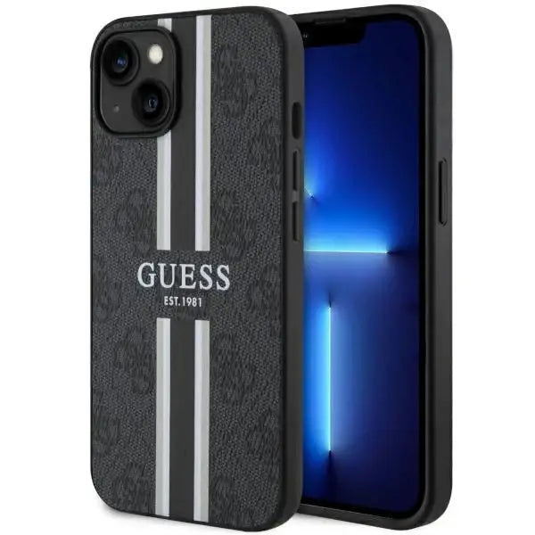 Guess GUHMP14MP4RPSK iPhone 14 Plus 6.7’’ black/black hardcase 4G Printed Stripes MagSafe - Cell phone cases