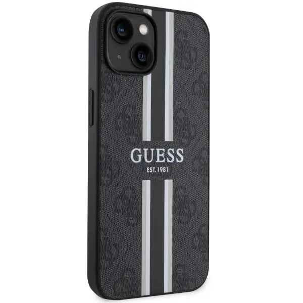 Guess GUHMP14MP4RPSK iPhone 14 Plus 6.7’’ black/black hardcase 4G Printed Stripes MagSafe - Cell phone cases