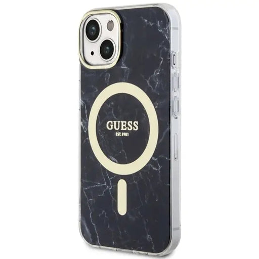 Guess GUHMP14MPCUMAK iPhone 14 Plus 6.7’’ black/black hardcase Marble MagSafe - Cell phone cases and covers<<<HurtelXML