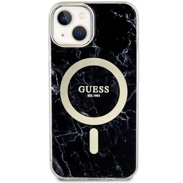 Guess GUHMP14SPCUMAK iPhone 14 6.1’’ black/black hardcase Marble MagSafe - Cell phone cases and covers<<<HurtelXML