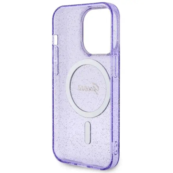 Guess GUHMP14XHCMCGU iPhone 14 Pro Max 6.7’’ purple/purple hardcase Glitter Gold MagSafe - Cell phone cases