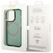 Guess GUHMP14XHTCMA iPhone 14 Pro Max 6.7’’ green/khaki hard case Gold Outline Translucent MagSafe - Cell phone cases