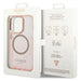 Guess GUHMP14XHTCMP iPhone 14 Pro Max 6.7’’ pink/pink hard case Gold Outline Translucent MagSafe - Cell phone cases