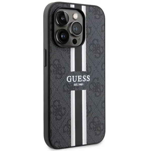 Guess GUHMP14XP4RPSK iPhone 14 Pro Max 6.7’’ black/black hardcase 4G Printed Stripes MagSafe - Cell phone cases