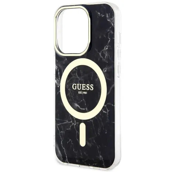 Guess GUHMP14XPCUMAK iPhone 14 Pro Max 6.7’’ black/black hardcase Marble MagSafe - Cell phone cases