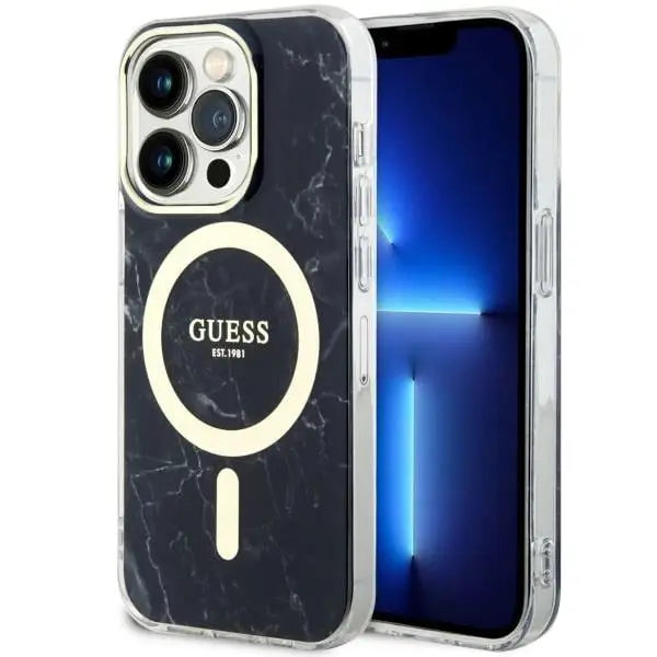 Guess GUHMP14XPCUMAK iPhone 14 Pro Max 6.7’’ black/black hardcase Marble MagSafe - Cell phone cases