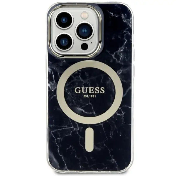 Guess GUHMP14XPCUMAK iPhone 14 Pro Max 6.7’’ black/black hardcase Marble MagSafe - Cell phone cases