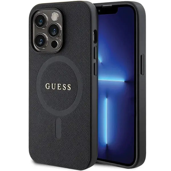 Guess GUHMP14XPSAHMCK case for iPhone 14 Pro Max 6.7’’ - black Saffiano MagSafe - Cell phone cases