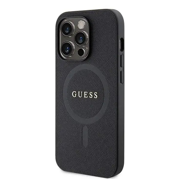 Guess GUHMP15LPSAHMCK iPhone 15 Pro 6.1’’ black/black hardcase Saffiano MagSafe - Cell phone cases