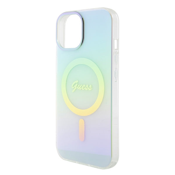 Guess GUHMP15SHITSQ iPhone 15 6.1’’ turquoise/turquoise hardcase IML Iridescent MagSafe - Cell phone cases