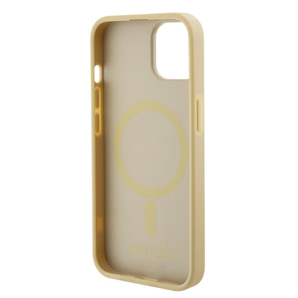Guess GUHMP15SPSAHMCB iPhone 15 6.1’’ gold/gold hardcase Saffiano MagSafe - Cell phone cases and covers<<<HurtelXML