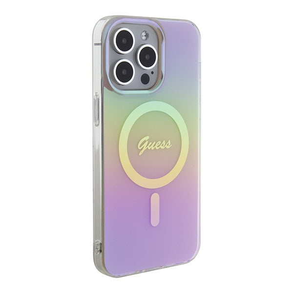 Guess GUHMP15XHITSP iPhone 15 Pro Max 6.7’’ pink/pink hardcase IML Iridescent MagSafe - Cell phone cases