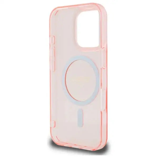 Guess GUHMP16LHFGEREP iPhone 16 Pro 6.3’’ pink/pink hardcase IML Glitter Circle MagSafe - Cell phone cases