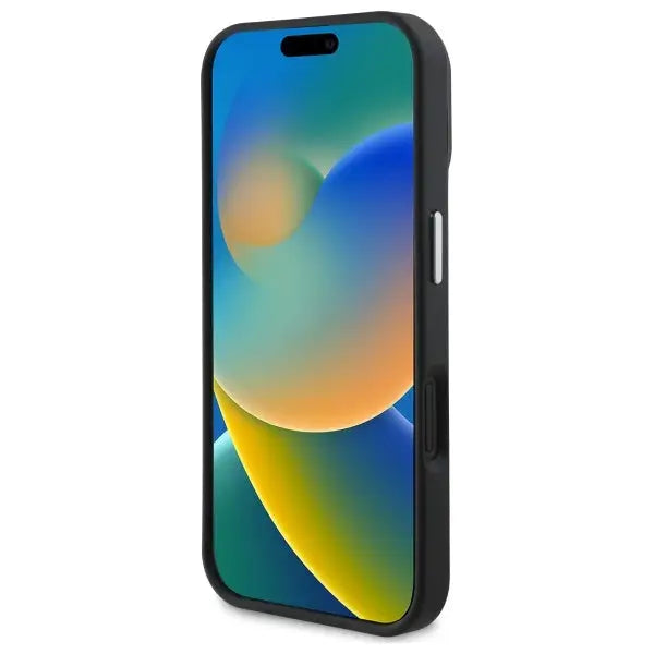 Guess GUHMP16MPGTSPSK iPhone 16 Plus 6.7’’ black/black hardcase Grained Triangle MagSafe - Cell phone cases