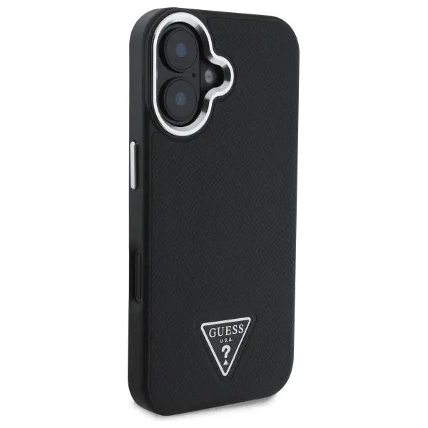 Guess GUHMP16MPGTSPSK iPhone 16 Plus 6.7’’ black/black hardcase Grained Triangle MagSafe - Cell phone cases