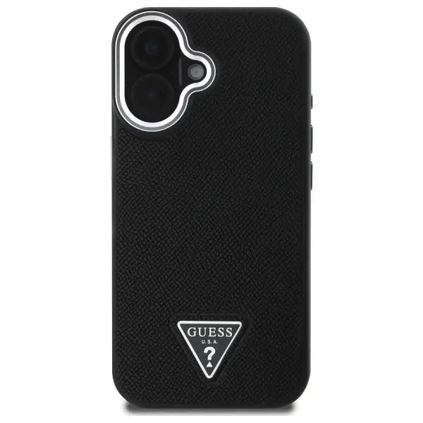 Guess GUHMP16MPGTSPSK iPhone 16 Plus 6.7’’ black/black hardcase Grained Triangle MagSafe - Cell phone cases