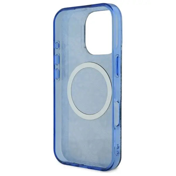 Guess GUHMP16XH4PYEEB iPhone 16 Pro Max 6.9’’ blue/blue hardcase IML Peony On 4G Background MagSafe - Cell phone cases