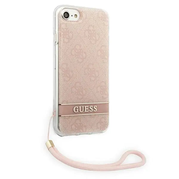 Guess GUOHCI8H4STP iPhone SE 2022 / SE 2020 / 7/ 8 pink/pink hardcase 4G Print Strap - Cell phone cases
