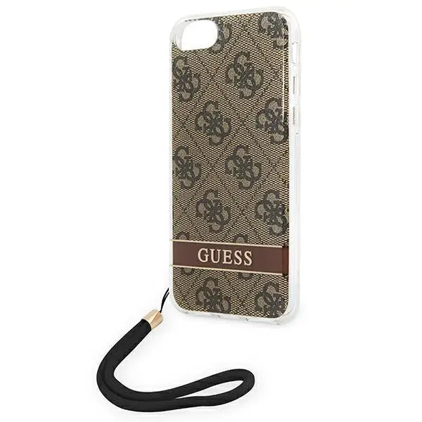 Guess GUOHCI8H4STW iPhone SE 2022 / SE 2020 / 7/ 8 brown/brown hardcase 4G Print Strap - Cell phone cases