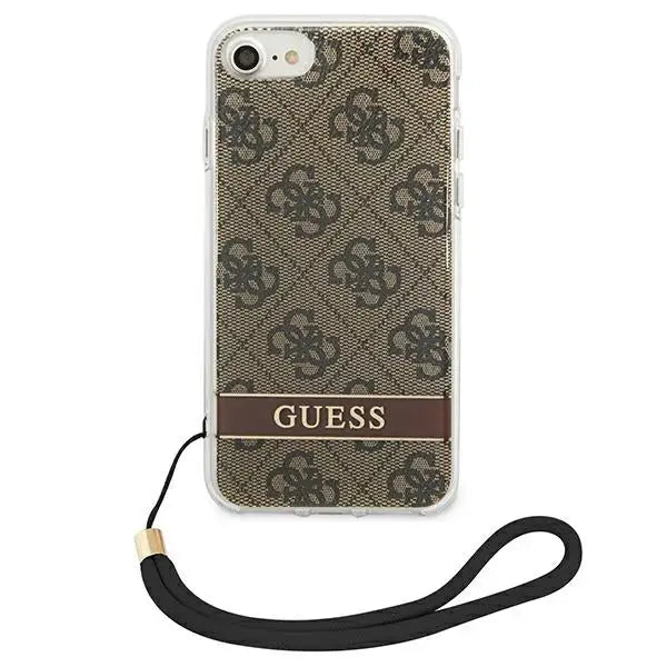 Guess GUOHCI8H4STW iPhone SE 2022 / SE 2020 / 7/ 8 brown/brown hardcase 4G Print Strap - Cell phone cases