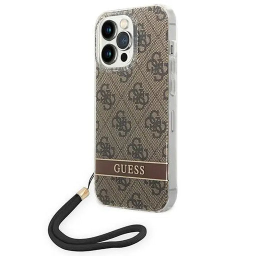 Guess GUOHCP14LH4STW iPhone 14 Pro 6.1 ’brown / brown hardcase 4G Print Strap - Cell phone cases and covers<<<HurtelXML