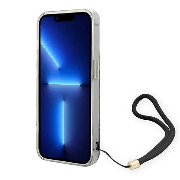 Guess GUOHCP14LHFLSB iPhone 14 Pro 6.1 ’blue / blue hardcase Flower Strap - Cell phone cases and covers<<<HurtelXML