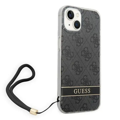 Guess GUOHCP14MH4STK iPhone 14 Plus 6.7 ’black / black hardcase 4G Print Strap - Cell phone cases and covers<<<HurtelXML