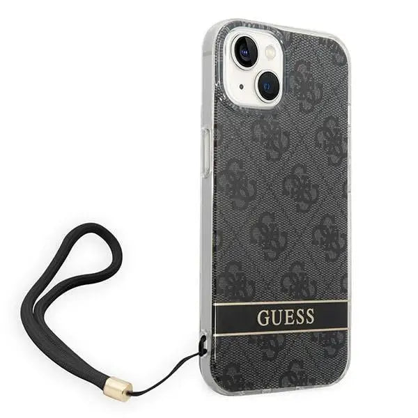 Guess GUOHCP14MH4STK iPhone 14 Plus 6.7 ’black / black hardcase 4G Print Strap - Cell phone cases and covers<<<HurtelXML