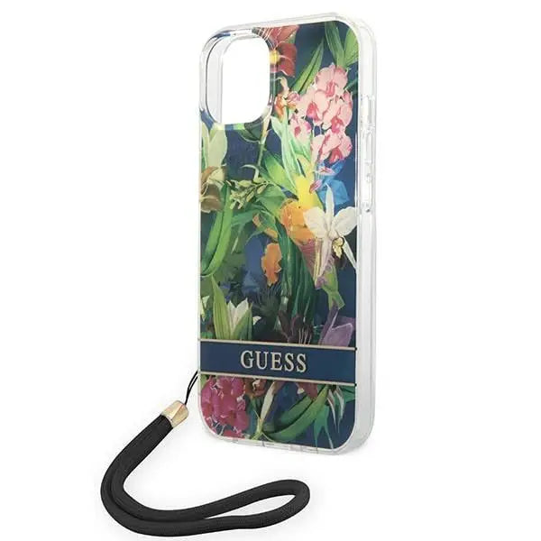 Guess GUOHCP14MHFLSB iPhone 14 Plus 6.7 ’blue / blue hardcase Flower Strap - Cell phone cases and covers<<<HurtelXML